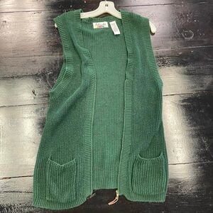 vintage 90s knitted zip up cardigan vest